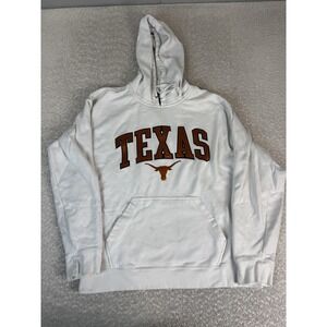 Texas Longhorns Hoodie Sweatshirt Mens Large White NCAA Football Gear For Sports